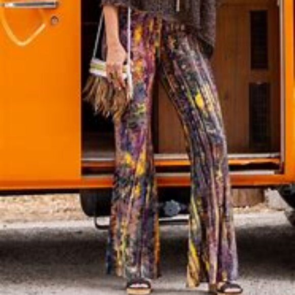 Happy Bohemian Sunlit Woods Rockstar Pants S/M - Picture 1 of 6